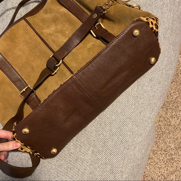 Genuine suede, leopard print purse - Picture 6 of 6